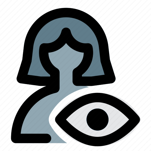 View, eye, single woman, vision icon - Download on Iconfinder