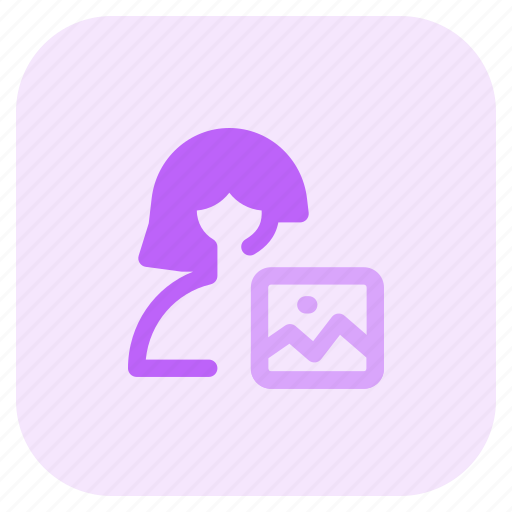 Image, gallery, picture, single woman icon - Download on Iconfinder