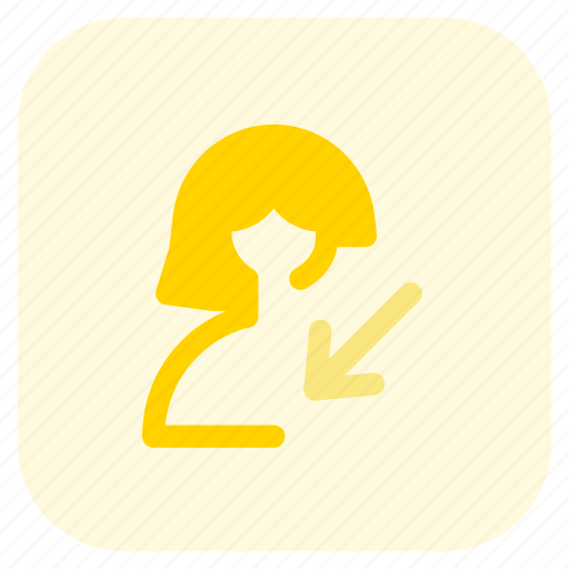 Move, arrow, direction, single woman icon - Download on Iconfinder