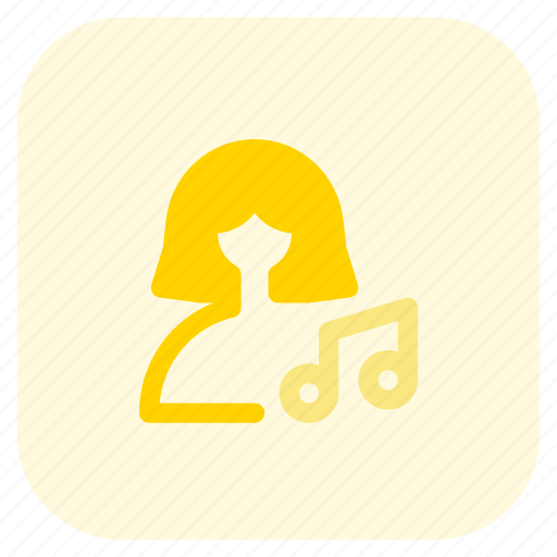 Music, sound, single woman, audio icon - Download on Iconfinder