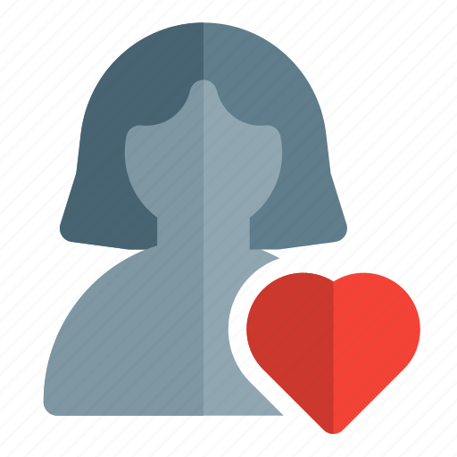 Love, heart, shape, single woman icon - Download on Iconfinder