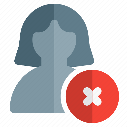 Remove, delete, cross, single woman icon - Download on Iconfinder
