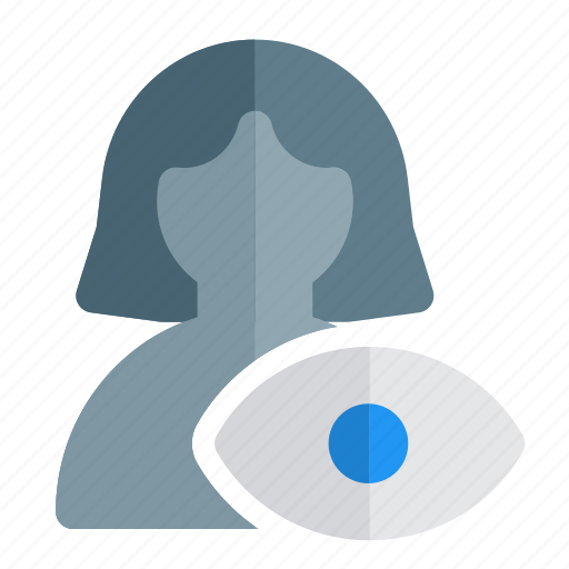 View, visible, eye, single woman icon - Download on Iconfinder
