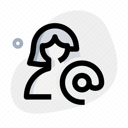 Address, email, contact, single woman icon - Download on Iconfinder