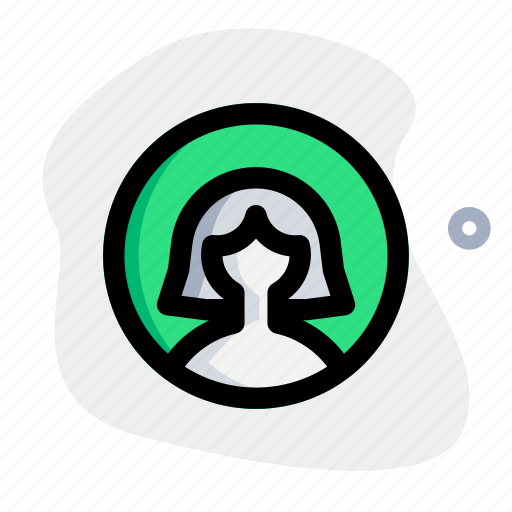 Circle, avatar, single woman, user icon - Download on Iconfinder