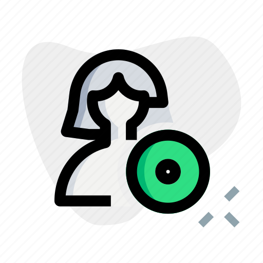 Record, video, audio, single woman icon - Download on Iconfinder