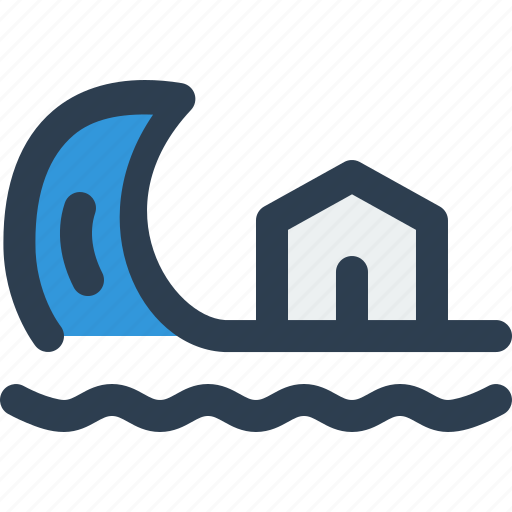 Tsunami, flood, natural, disaster icon - Download on Iconfinder
