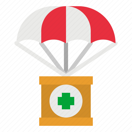 Donation, healthcare, help, parachute, solidarity icon - Download on Iconfinder