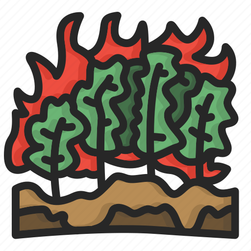 Forest, fires, fire, burning, tree, burnt, wild icon - Download on Iconfinder
