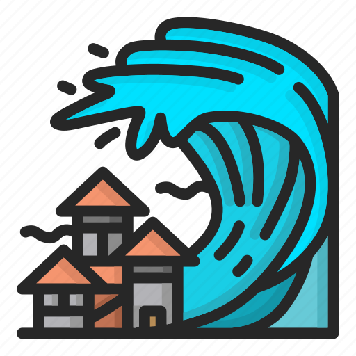 Tsunami, big, wave, ocean, waves, sea, disasters icon - Download on Iconfinder