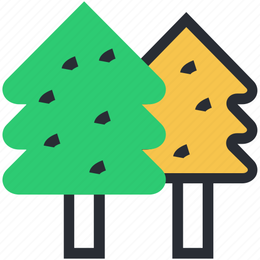 Evergreen trees, fir trees, nature, pine trees, poplar trees icon - Download on Iconfinder