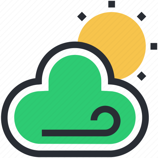 Cloud, forecast, sun, weather, winds icon - Download on Iconfinder