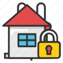 home protection, locked home, padlock, protection, security