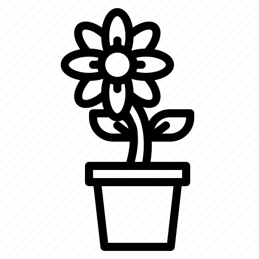 Flower, pot, garden, plant, nature icon - Download on Iconfinder