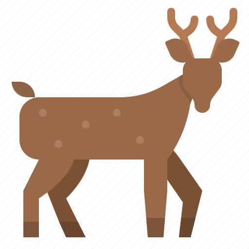 Deer, animal, reindeer, nature, forest icon - Download on Iconfinder