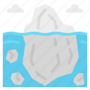 iceberg, mountain, glacier, polar, melting