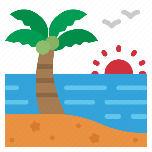 Sunset, summer, beach, sun, trip icon - Download on Iconfinder