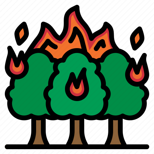 Fire, tree, burn, disater, wildfire icon - Download on Iconfinder