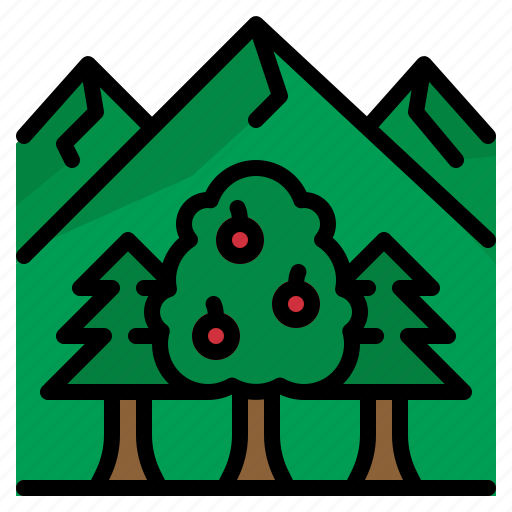Forest, tree, mountain, woodland, nature icon - Download on Iconfinder