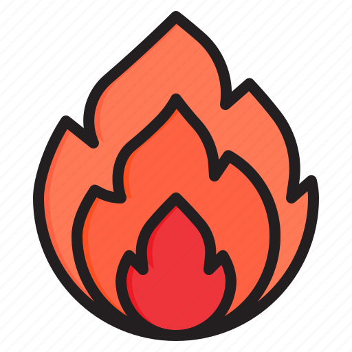 Fire, burn, hot, flame, bonfire icon - Download on Iconfinder