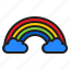 rainbow, cloud, weather, forecast, nature 