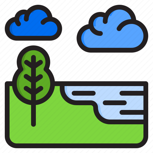Tree, nature, landscape, river, forest icon - Download on Iconfinder