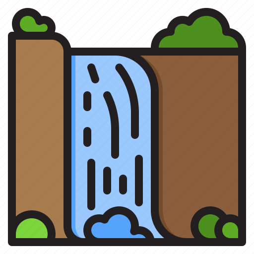 Waterfall, nature, landscape, river, forest icon - Download on Iconfinder