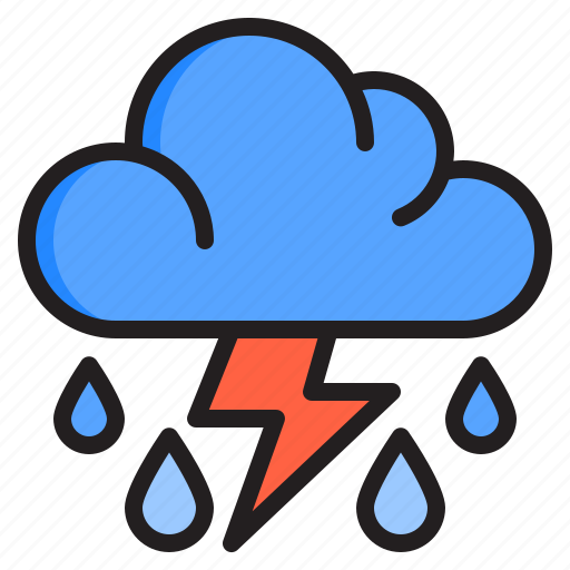 Weather, could, bolt, rain, storm icon - Download on Iconfinder