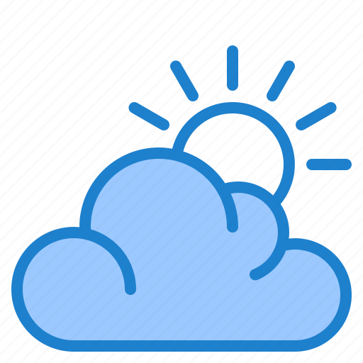 Cloudy, weather, cloud, sunny, sun icon - Download on Iconfinder