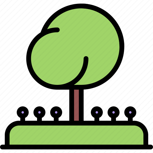 Tree, flower, meadow, nature, landscape icon - Download on Iconfinder