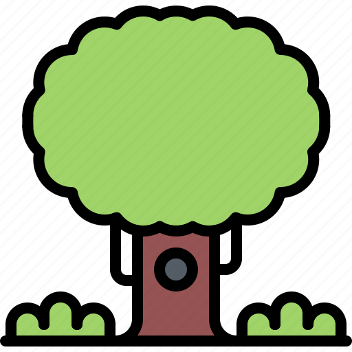 Tree, bush, oak, nature, landscape icon - Download on Iconfinder