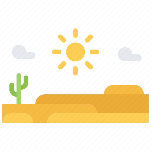 Desert, cactus, sun, sand, nature, landscape icon - Download on Iconfinder