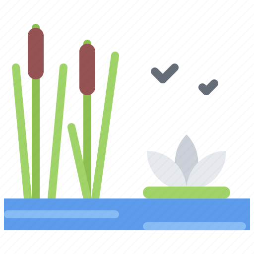 Reeds, water, lily, nature, landscape icon - Download on Iconfinder