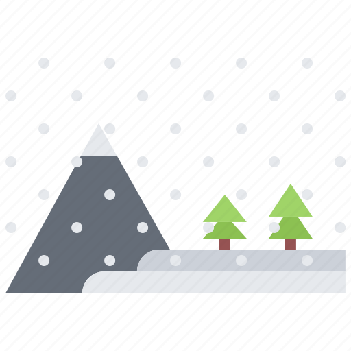Snow, mountain, tree, nature, landscape icon - Download on Iconfinder