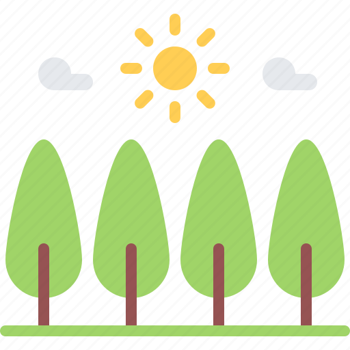 Tree, sun, cloud, nature, landscape icon - Download on Iconfinder