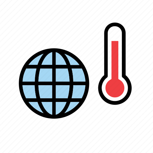 Earth, global warming, globe, nature, temperature, thermometer, world icon - Download on Iconfinder