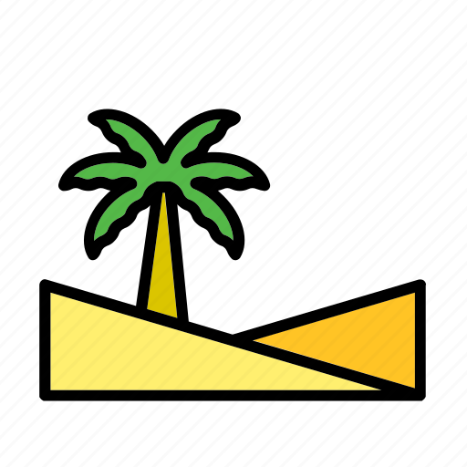 Desert, natural, nature, oasis, palm tree, tree, world icon - Download on Iconfinder