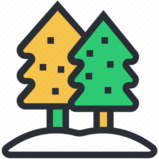 Evergreen trees, fir trees, nature, pine trees, poplar trees icon - Download on Iconfinder