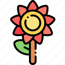 sunflower, flower, plant, bloom, floral, nature
