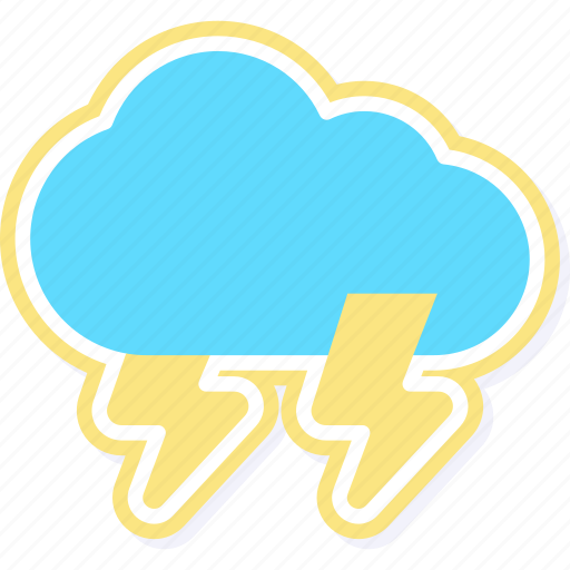 Lightning, storm, thunder, cloud, weather, thunderstorm icon - Download on Iconfinder