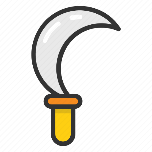 Bagging hook, curved blade, hand held agricultural tool, hand sickle icon -  Download on Iconfinder