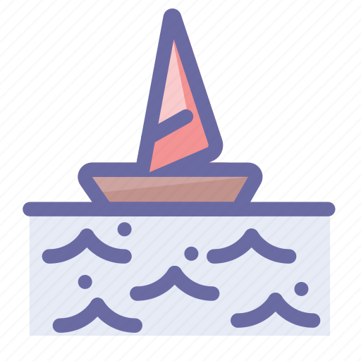 Boat, sea, wave, wind, ocean, summer, vacation icon - Download on Iconfinder