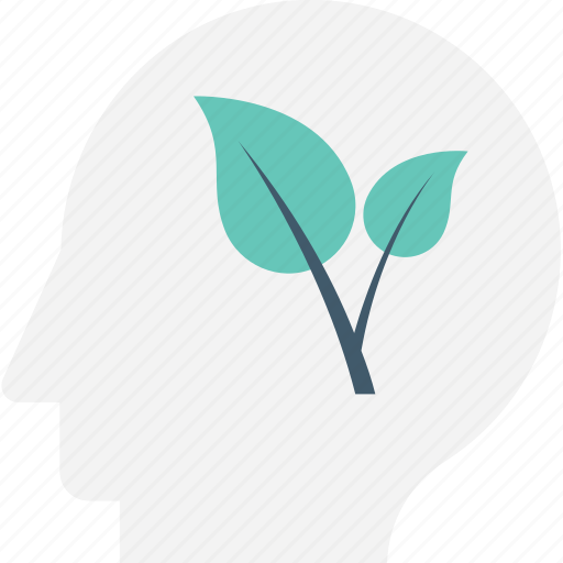 Head, leaf, mind, nature, think green icon - Download on Iconfinder