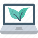 display, ecology online, environmental, laptop, leaf