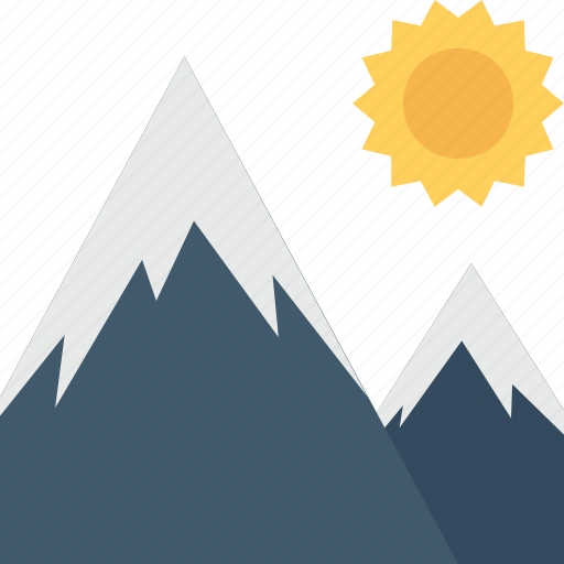 Hills, mountains, nature, sky, sun icon - Download on Iconfinder