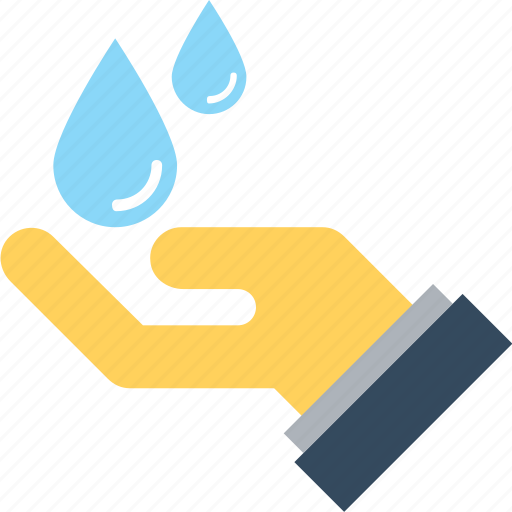 Clean, drops, ecology, hand, save water icon - Download on Iconfinder