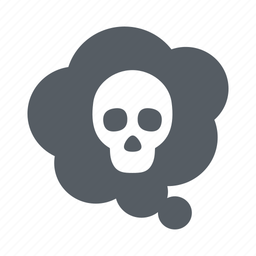 Cloud, co2, environment, pollution, skull, toxic icon - Download on Iconfinder