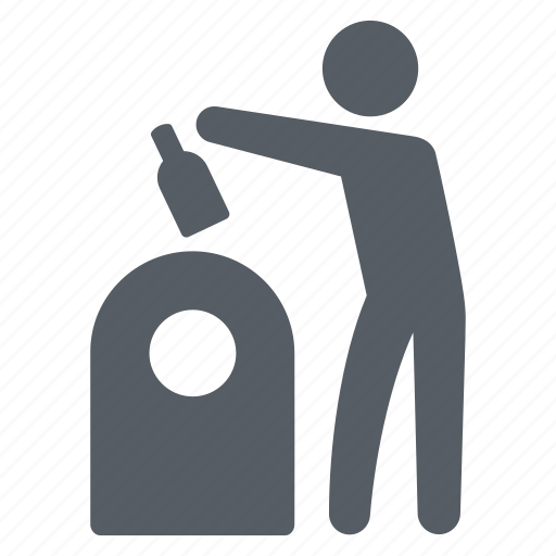 Bottle, container, glass, people, recycling, waste icon - Download on Iconfinder