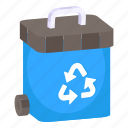 garbage bin, waste bin, dustbin, garbage can, trash bin