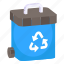 garbage bin, waste bin, dustbin, garbage can, trash bin 